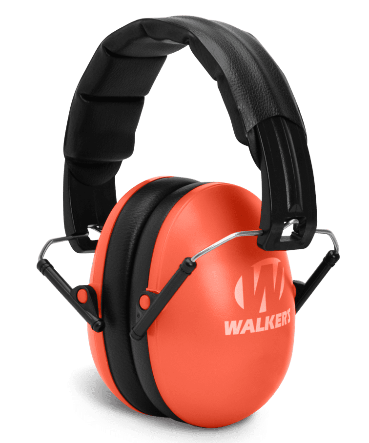Walkers Game Ear Youth/Women Folding Muff 23 dB Over the Head Coral/Black Polymer