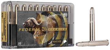 Federal P470T1 Premium Safari Cape-Shok 470NitroExpress 500gr Trophy Bonded Bear Claw 20 Per Box/10 Case