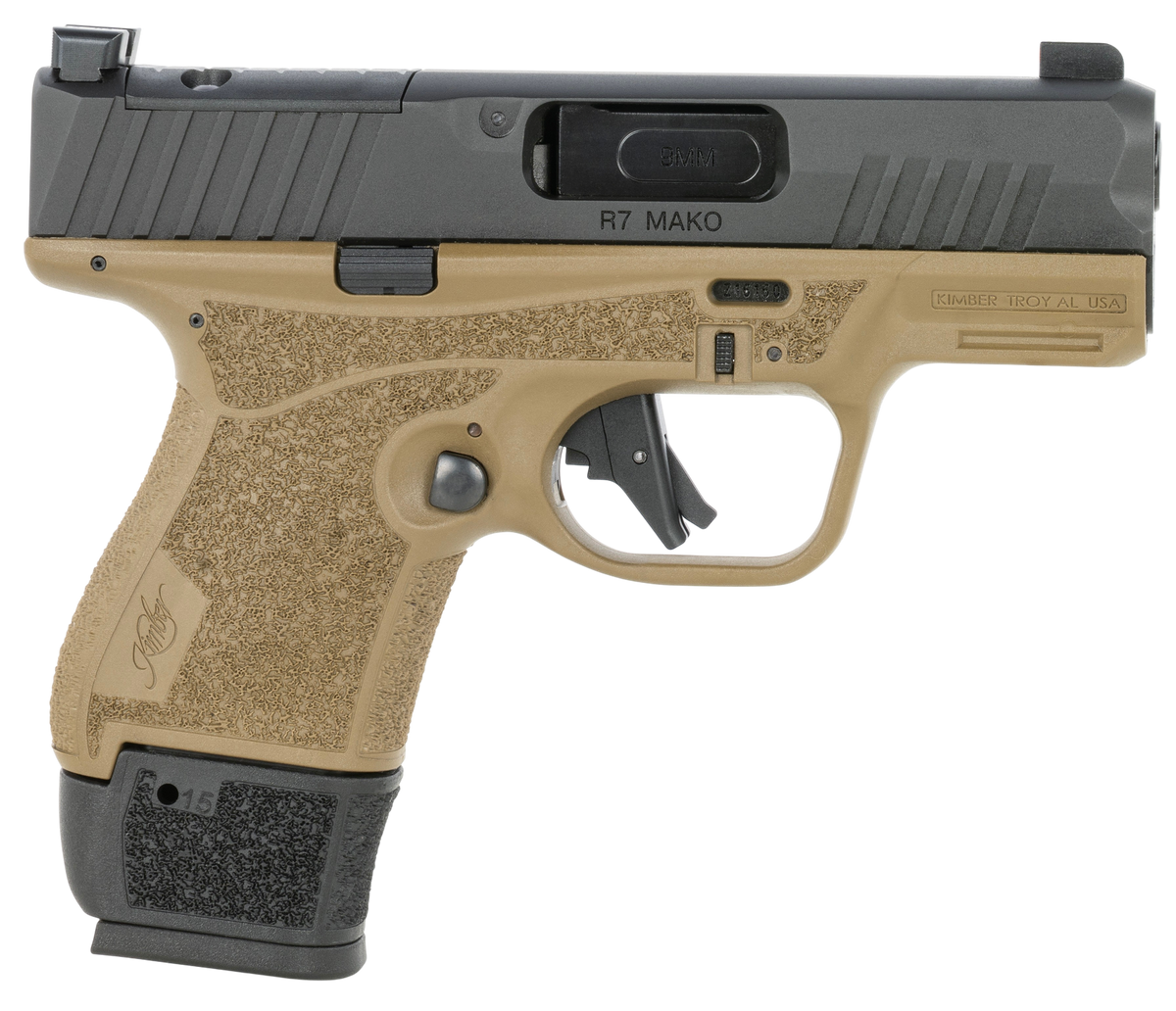 Kimber R7 Mako FDE 9mm 3.37" 15+1 Semi-Auto Pistol - Optic Ready