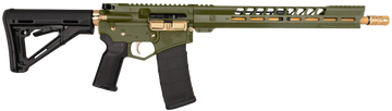 Diamondback DB15 5.56 NATO 16" 30+1 Semi-Auto Rifle - Green Cerakote / Gold Accents