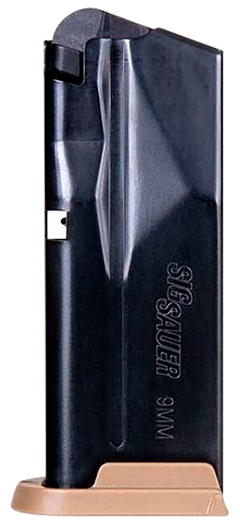 Sig Sauer P365 9mm Luger 10-Round Flush Coyote Brown Steel Pistol Magazine