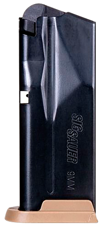 Sig Sauer P365 9mm Luger 10-Round Flush Coyote Brown Steel Pistol Magazine