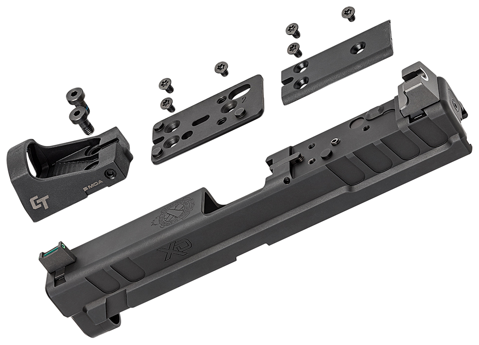 Springfield Armory XD OSP 9mm Luger Slide Assembly w/ Crimson Trace CTS-1500 Red Dot & Cover Plate - Black Steel