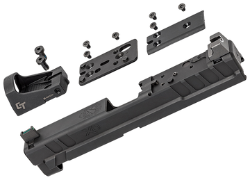Springfield Armory XD OSP 9mm Luger Slide Assembly w/ Crimson Trace CTS-1500 Red Dot & Cover Plate - Black Steel
