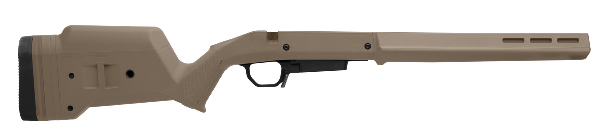 Magpul Industries Hunter American FDE Rifle Stock w/ Aluminum Chassis - Right Hand Short Action Ruger American - STANAG Mag Well
