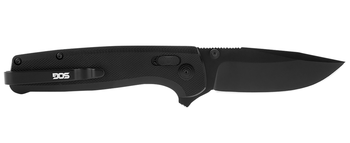 S.O.G Terminus XR 2.95" Folding Clip Point Plain D2 Steel Black TiNi G10 Handle