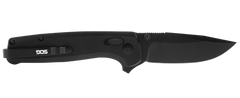 S.O.G Terminus XR 2.95" Folding Clip Point Plain D2 Steel Black TiNi G10 Handle
