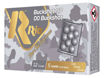 Rio Ammunition Royal Buck 12 Gauge 2.75" 00 Buck 9 Pellets Shot Shells - Box or Case