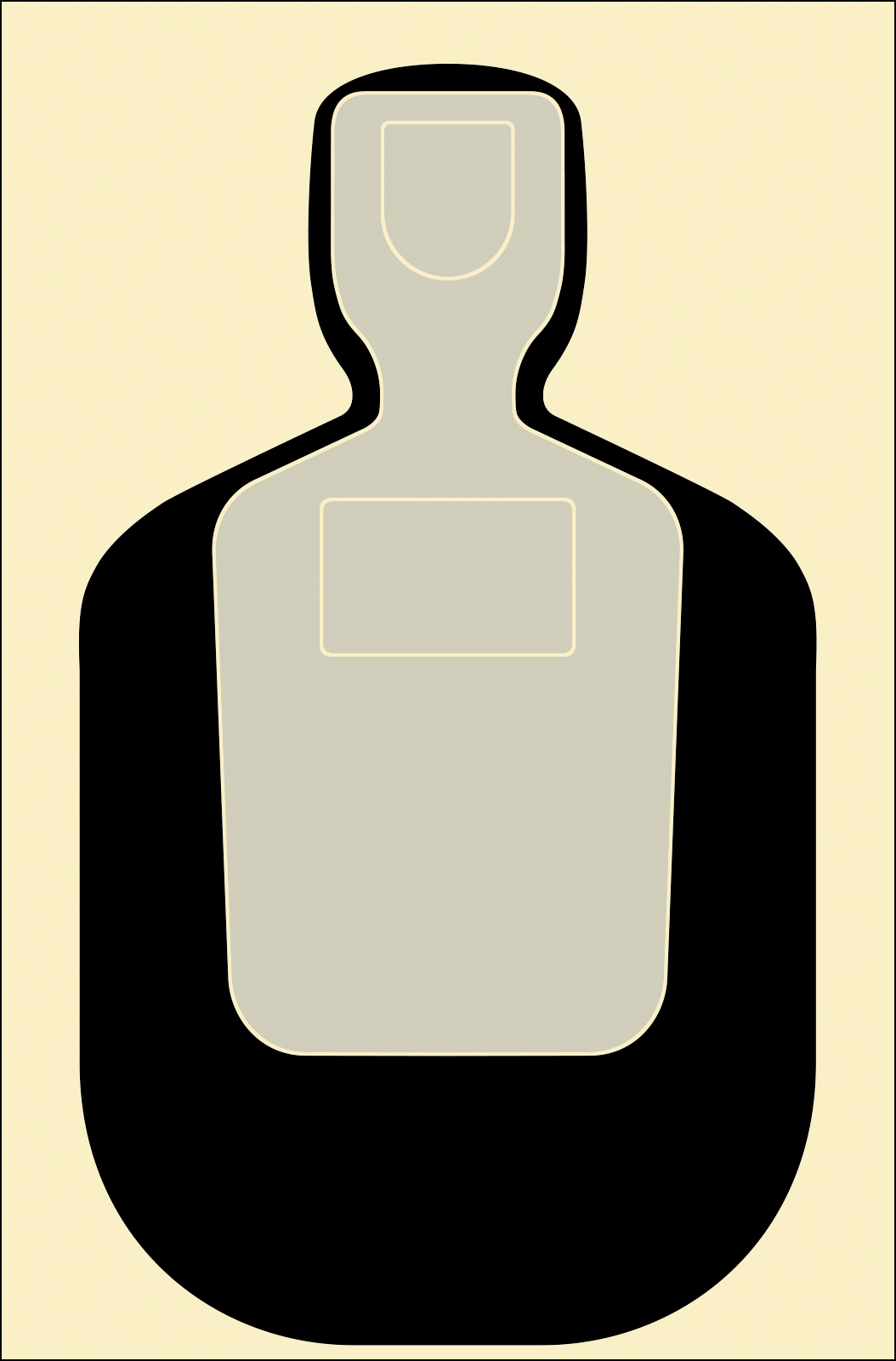 Action Target TQ-19 Qualification Standard Silhouette Paper Target 24" x 45" 100/Box