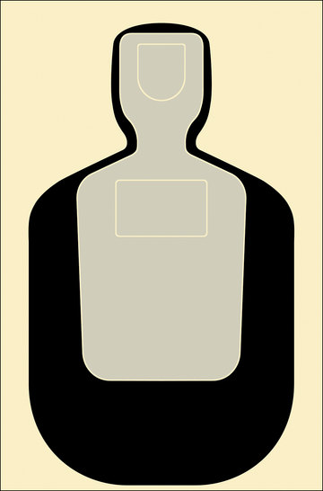 Action Target TQ-19 Qualification Standard Silhouette Paper Target 24" x 45" 100/Box