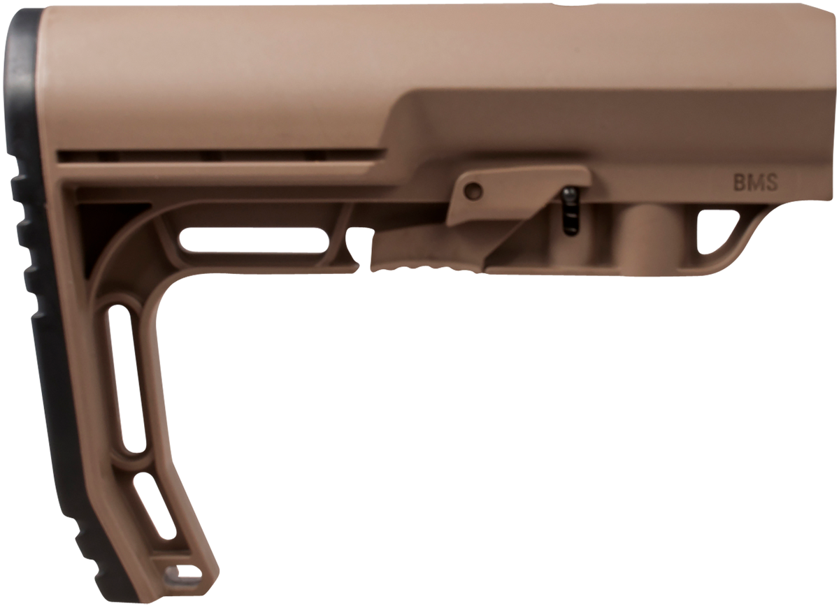 Mission First Tactical BMSSDE Battlelink Minimalist Stock Collapsible Scorched Dark Earth Synthetic for AR-15/M16/M4 - Commercial Tube (Not Included)