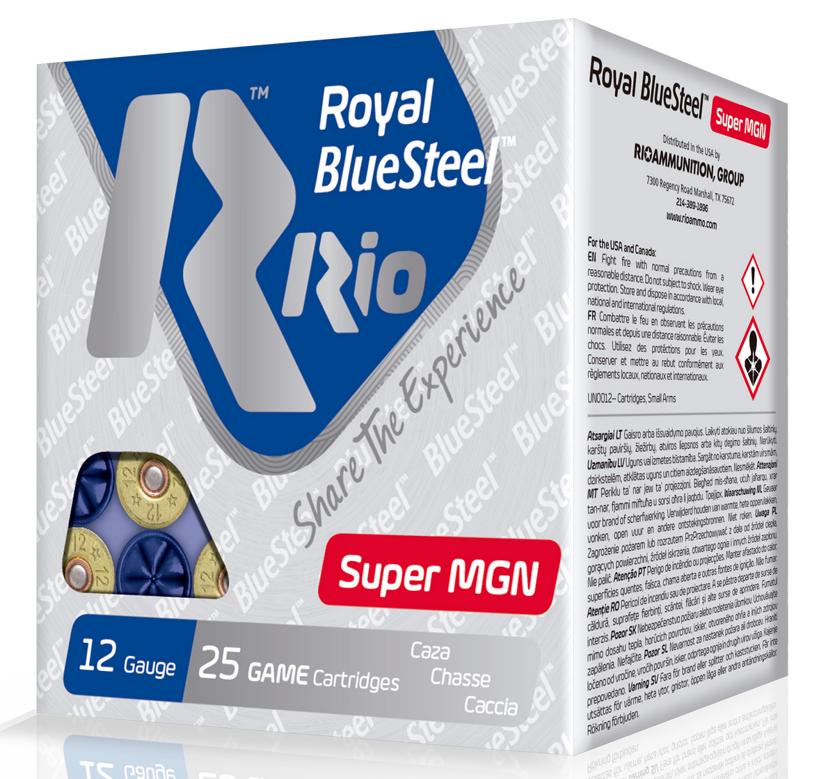 Rio Ammunition Royal Bluesteel Super Magnum 12 Gauge 3.5" 1 3/8 oz #2 Shot 25 Rd - Box or Case