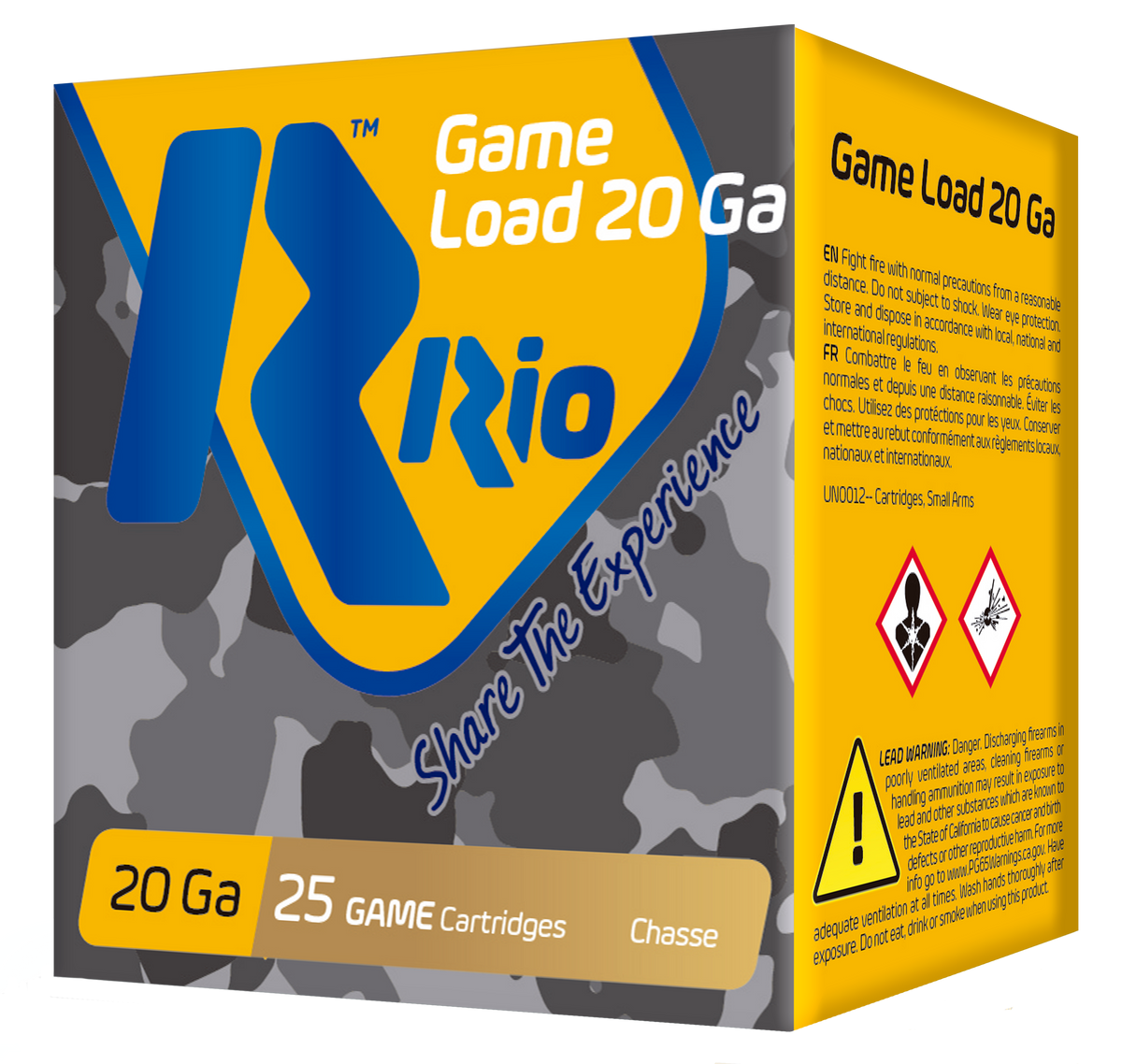 Rio Ammunition Game Load 20 Gauge 2.75" 1oz #7.5 Shot 25 Rd - Box or Case