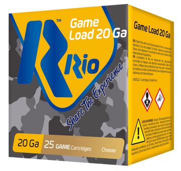 Rio Ammunition Game Load 20 Gauge 2.75" 1oz #7.5 Shot 25 Rd - Box or Case