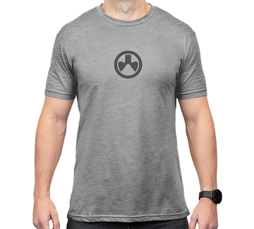Magpul Industries Icon Logo Stone Gray Heather Cotton/Polyester Short Sleeve T-Shirt - XL