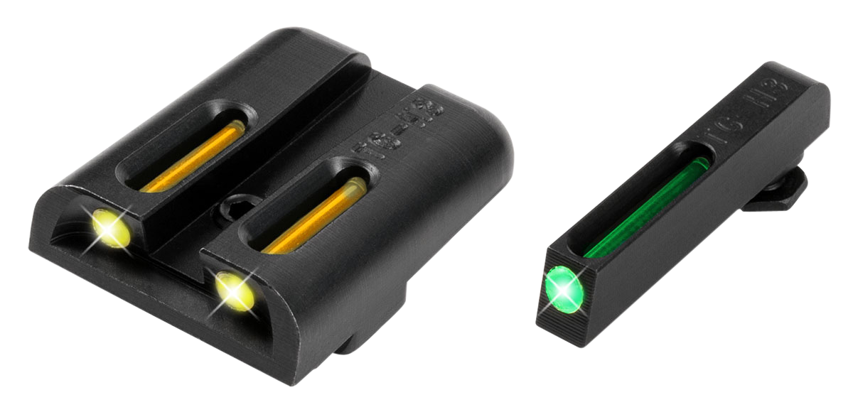 TruGlo TFO TG131GT1Y Tritium Fiber Optic Sight Set for Glock Low - Green Front/Yellow Rear