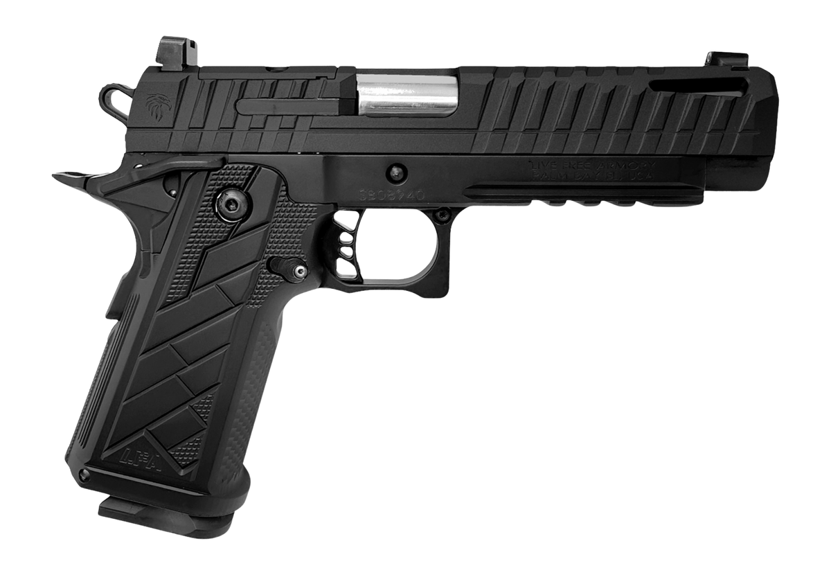 Live Free Armory Apollo 11 V2 Full Size 9mm Luger 4.90" 18+1 Semi-Auto Pistol - Black Cerakote
