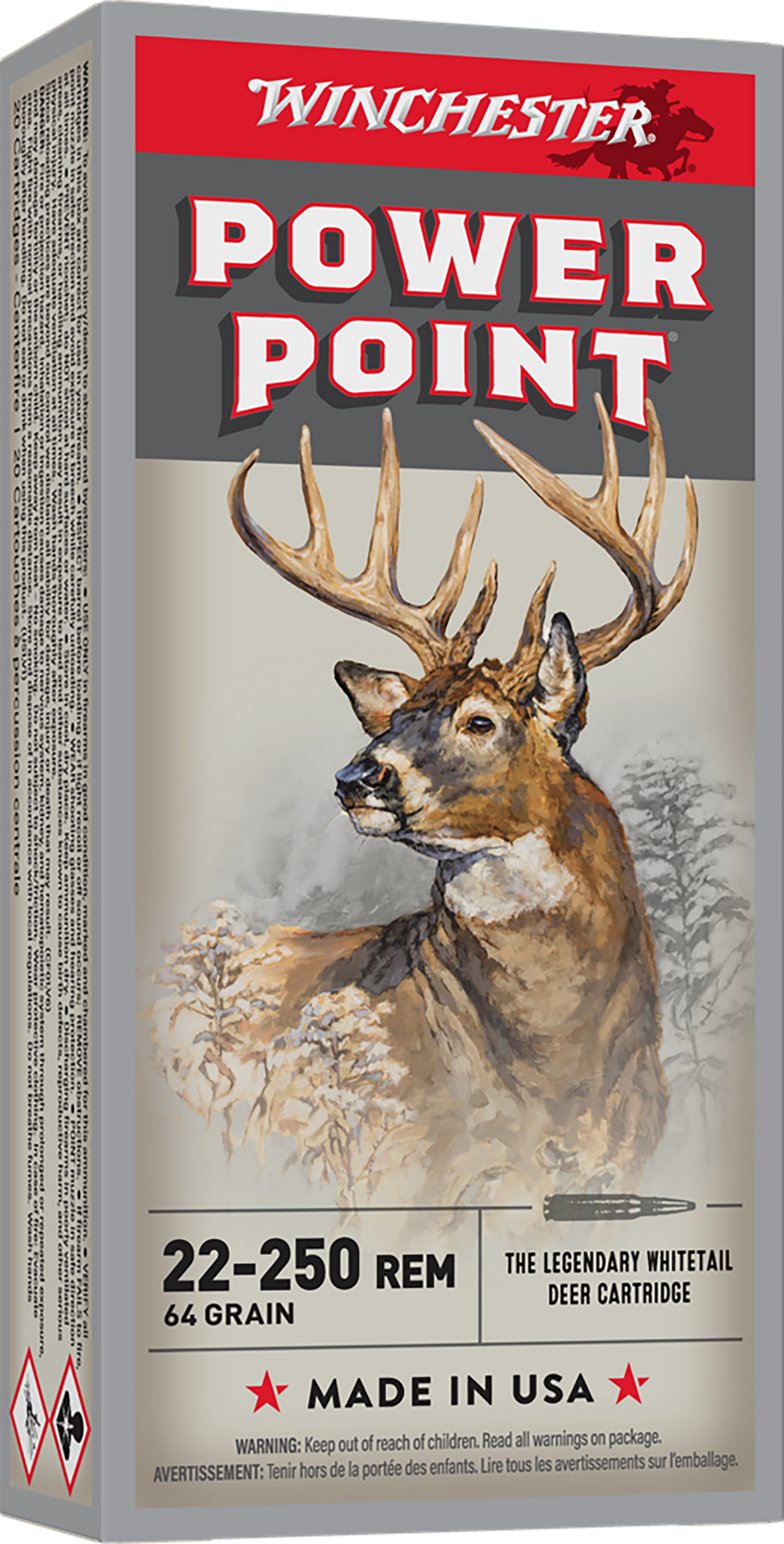 Winchester Ammo Super-X Power-Point 22-250 Rem 64 gr 20 Rd - Box or Case