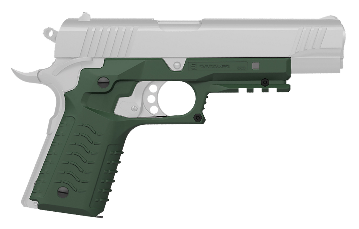 Recover Tactical CC3H03 1911 Grip & Rail System - OD Green