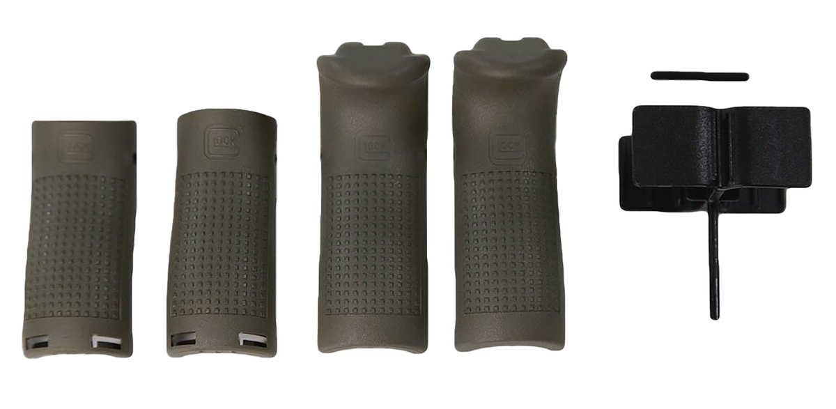 Glock 39844 Backstrap/Beavertail Set Battlefield Green Polymer - Fits G26/G27