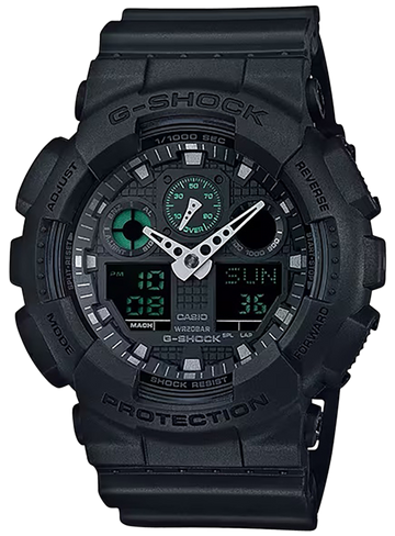 G-Shock GA100MB-1ACR Tactical Black Stainless Steel Bezel 145-215mm Watch