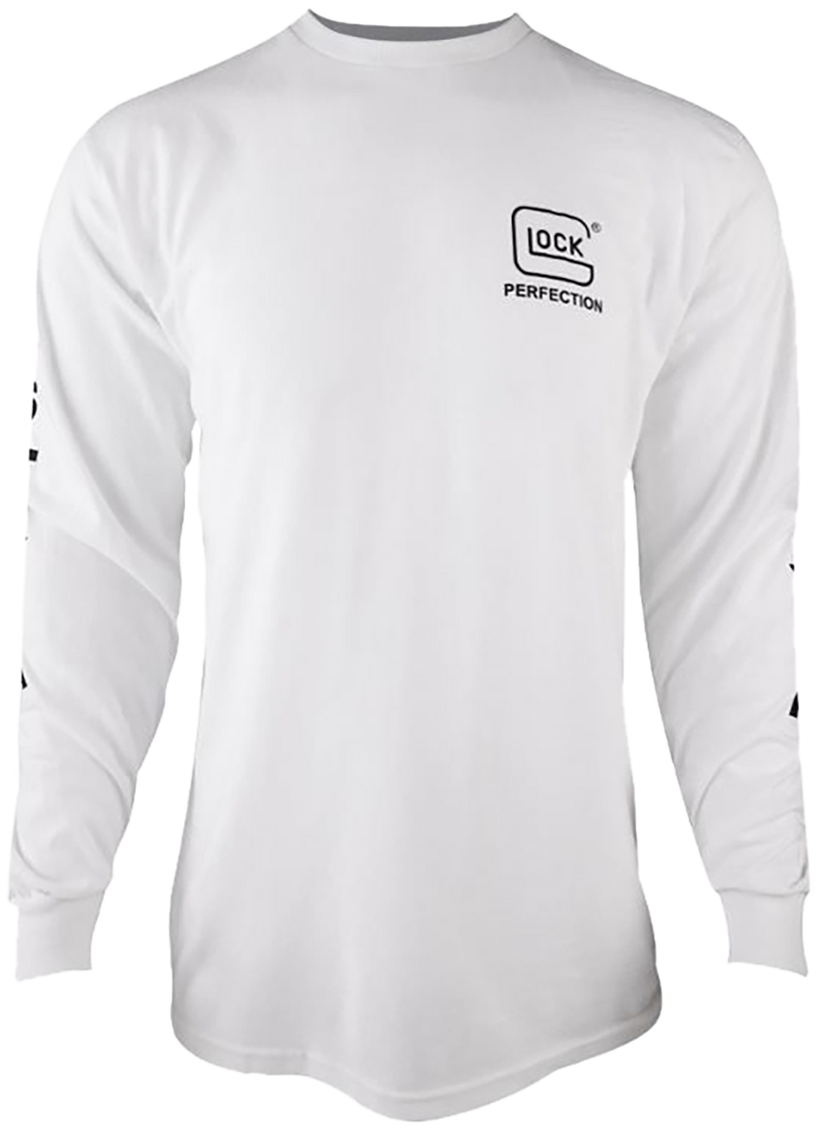 Glock Perfection Long Sleeve Tee White Pre-Shrunk Cotton Small