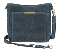 Kingport Industries GTM-CZY/98 Slim Crossbody Distressed Buffalo Blue Leather CCW Bag