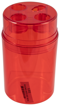 Lee 90535 Round Die Storage Box Red Multi-Caliber 3-Die Capacity