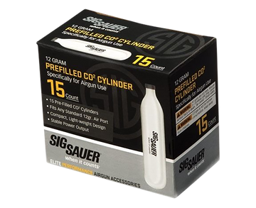 Sig Sauer Airguns AC1215 CO2 Cylinders 12 gram 15 Per Pack
