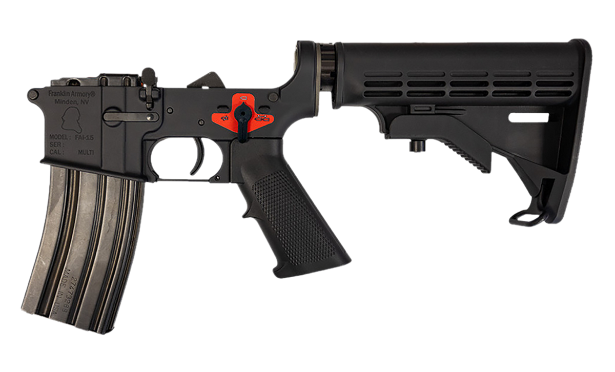 Franklin Armory BFSIII M4 7075-T6 Aluminum Black Hardcoat Anodized Multi-Cal Lower Receiver w/ Binary Trigger