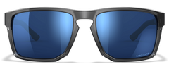 Wiley X Founder CAPTIVATE Blue Mirror Lens Gloss Crystal Grey Frame Safety Glasses