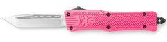 CobraTec Knives CTK-1 Small 2.75" OTF Tanto Plain D2 Steel Pink Aluminum Handle