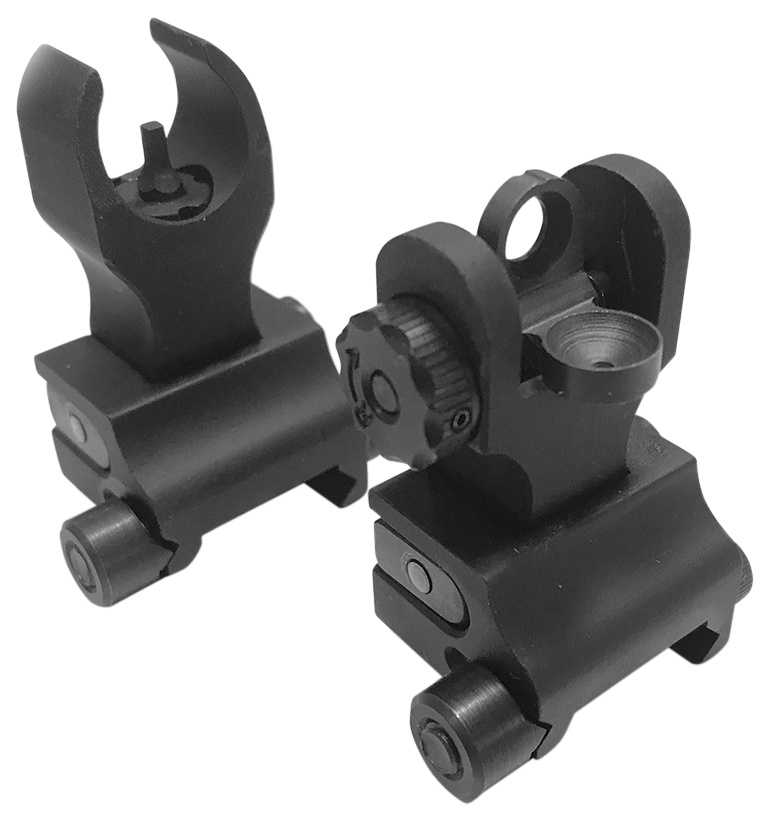Samson FFSFRSPKG AR-15 Folding Iron Sight Set - HK Front / A2 Rear - Black
