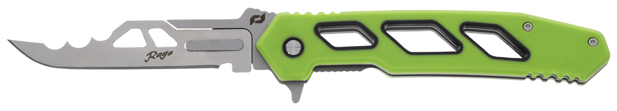 Schrade Isolate Enrage 8 3" Scalpel Plain Satin 420A Steel Fixed Blade Knife - Green Carbon Fiber Handle