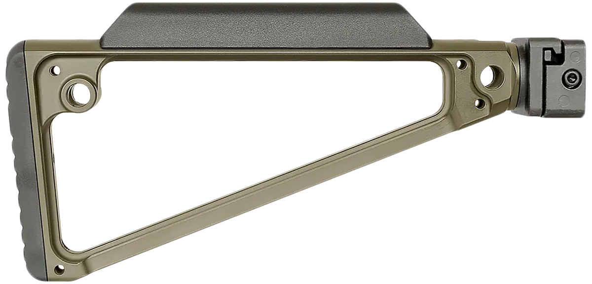 Midwest Industries Triangle Side Folding Stock OD Green 6061 Aluminum