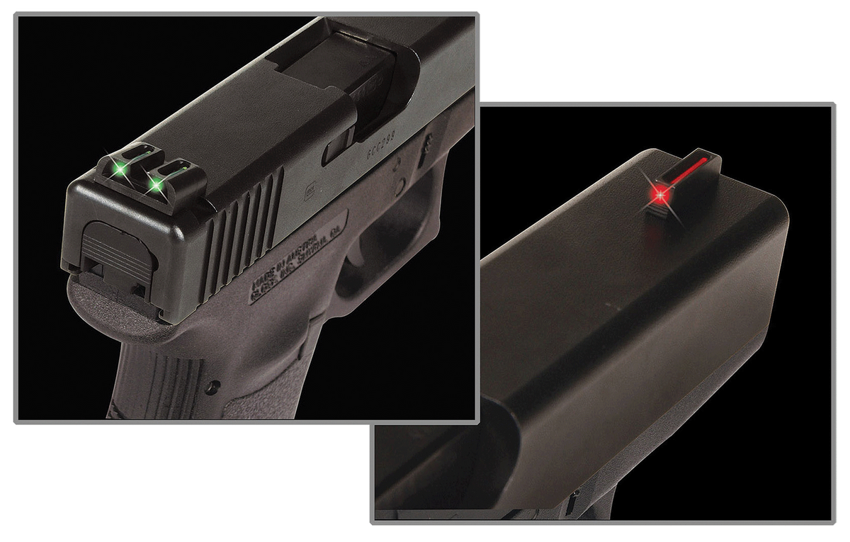 TruGlo TG131MP Fiber Optic 3-Dot Sight Set Red Front/Green Rear S&W M&P/SD9/SD40 - Black Nitride