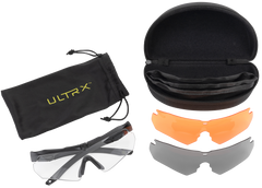 Allen 4190 Ultrx Admiral Safety Glasses 3-Pack - Clear/Amber/Smoke Lenses