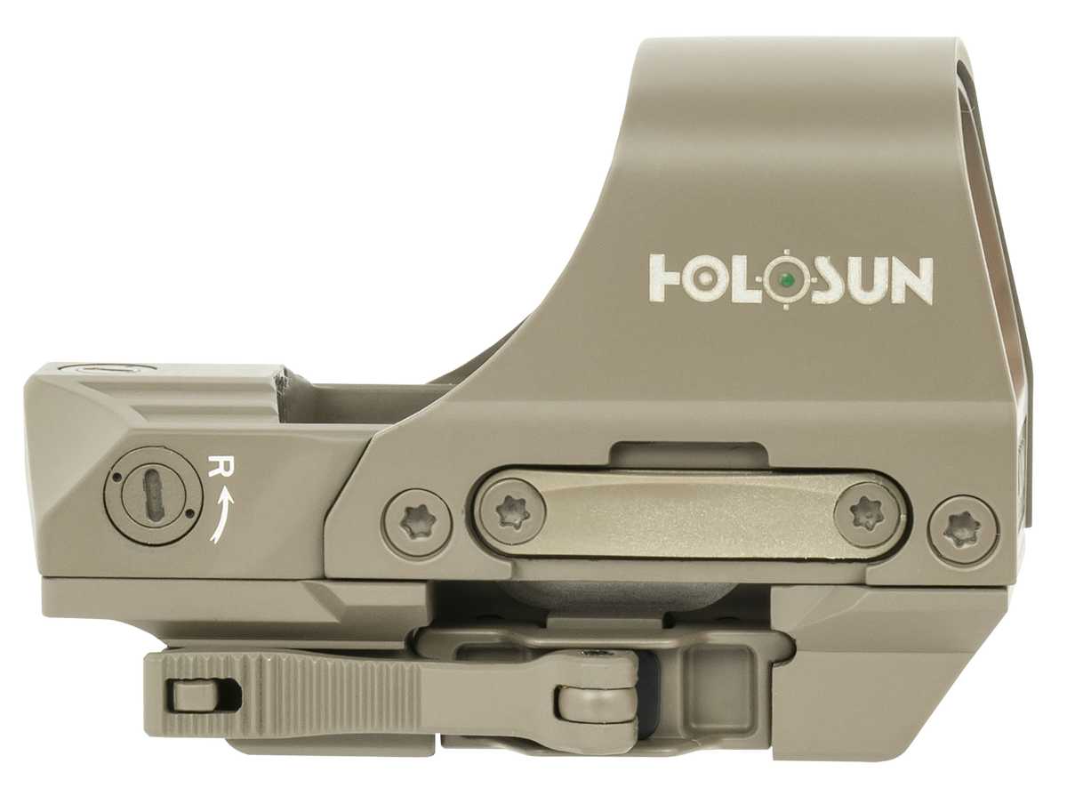 Holosun HE510C-GR-FDE 510 1x 0.91" x 1.26" 2 MOA Green Dot/65 MOA Circle Multi-Reticle Reflex Sight - Flat Dark Earth