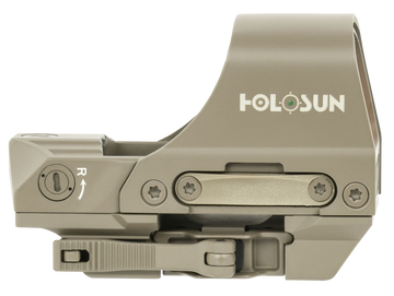 Holosun HE510C-GR-FDE 510 1x 0.91" x 1.26" 2 MOA Green Dot/65 MOA Circle Multi-Reticle Reflex Sight - Flat Dark Earth