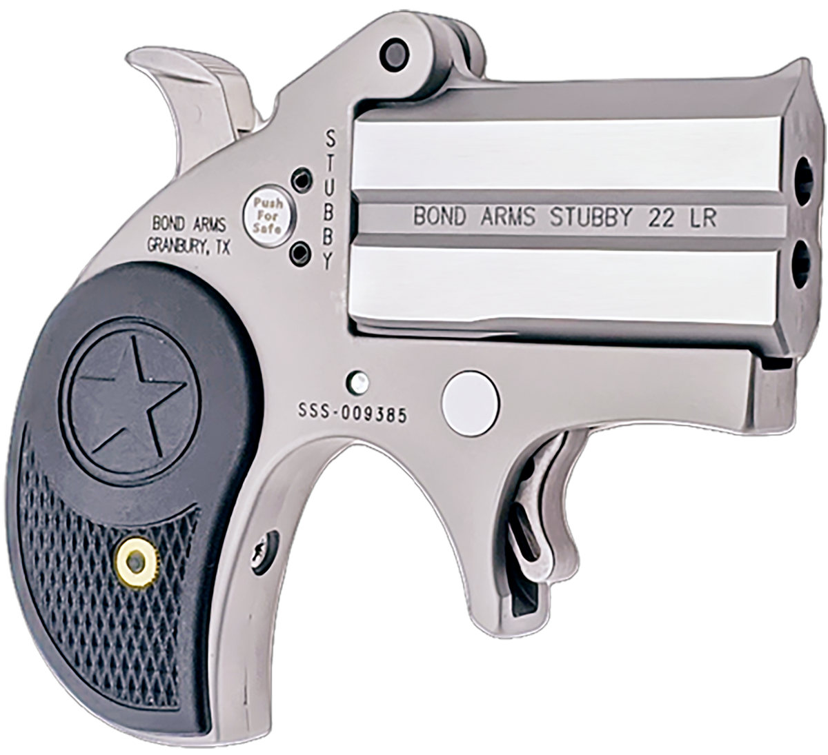 Bond Arms Stubby Stinger RS 22 LR 2.20" 2-Rd Break-Action Derringer - Black Polymer Grips