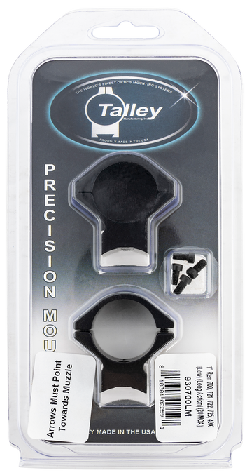 Talley 930700LM Scope Mount/Ring Combo 1" Tube Black Anodized Aluminum Remington 700/721/722/725/40X Low Rings Long Action 20 MOA