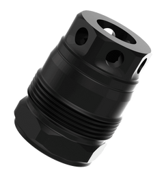 Liberty Precision Machine Baby Bell 5/8x24 Muzzle Brake Black Stainless Steel