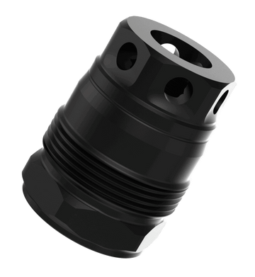 Liberty Precision Machine Baby Bell 5/8x24 Muzzle Brake Black Stainless Steel