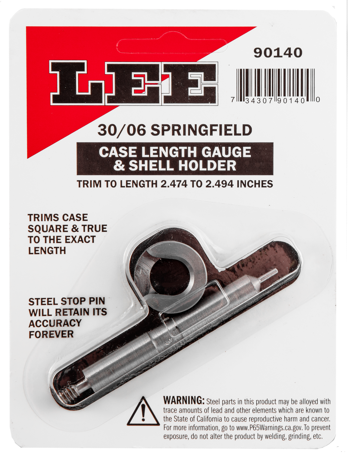 Lee Precision 90140 Case Length Gauge 30-06 Springfield w/ Shell Holder