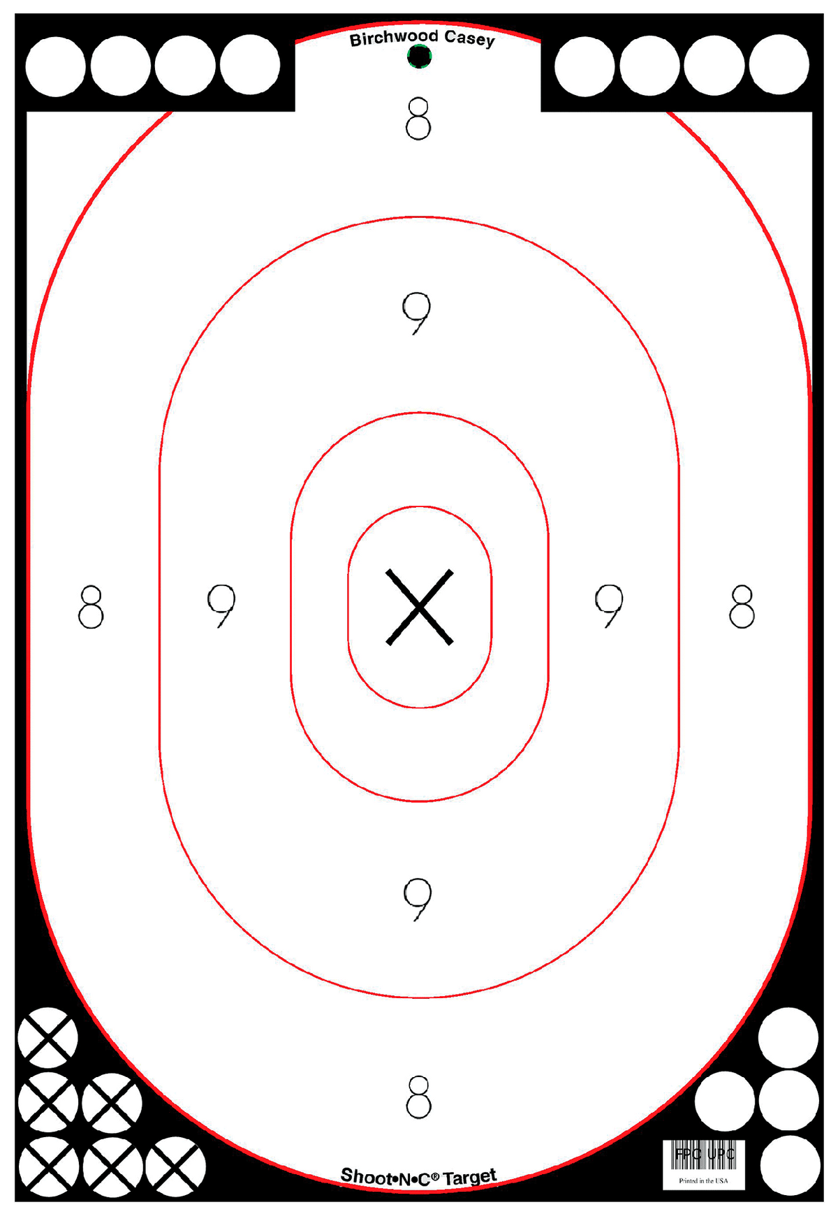 Birchwood Casey Shoot-N-C 12"x18" Silhouette Self-Adhesive Reactive Paper Target 5 Pack
