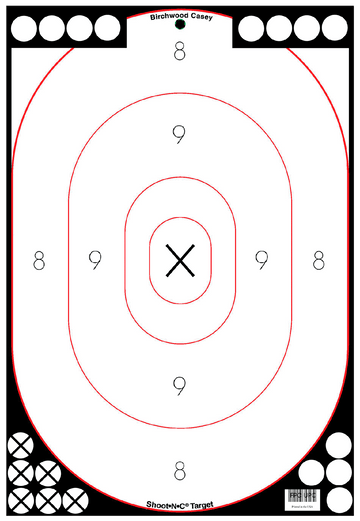 Birchwood Casey Shoot-N-C 12"x18" Silhouette Self-Adhesive Reactive Paper Target 5 Pack