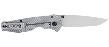 S.O.G Flash FL 3.40" Folding Drop Point Plain 4116 SS Silver Stainless Steel Handle