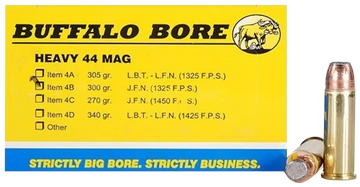 Buffalo Bore Ammunition Strictly Business Heavy 44 Rem Mag 300gr Semi-Jacketed Flat Point 20 Rd Box - Box or Case