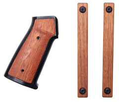 Sharps Bros SBARG01 AR-15 Grip Set Black Cerakote 6061-T6 Aluminum w/Brazilian Cherry Inserts