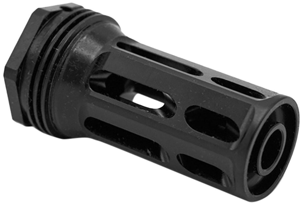 Huxwrx Flash Hider-QD 7.62mm M14x1 LH 2.30" Black Muzzle Device